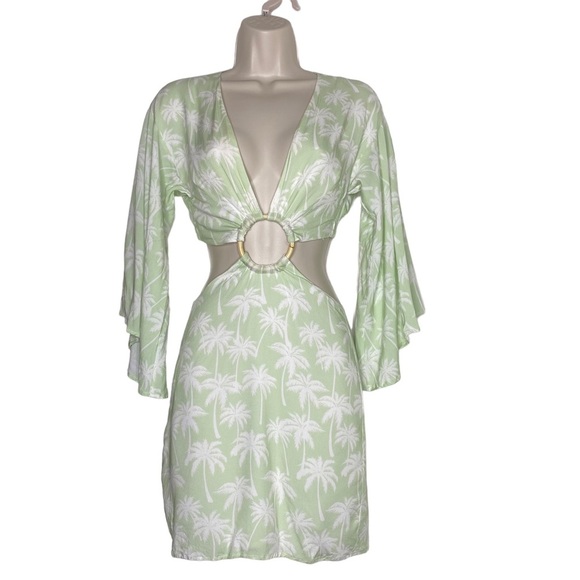 Lovers + Friends | NWOT Maysa Kimono Dress in Palm Tree Print Size XXS - Picture 3 of 10